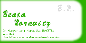 beata moravitz business card